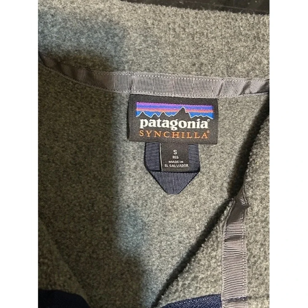 Patagonia Snap T Vest Women Synchilla Grey Fleece Full Zip Forge Athletic Boho S - Picture 5 of 12